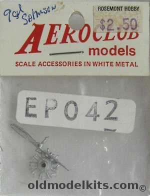 Aeroclub 1/72 9 Cylinder Salmson 9AD Engine and Prop, EPO42 plastic model kit